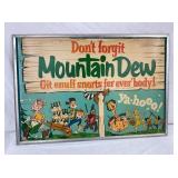 EARLY CB MT. DEW SIGN W/ FRAME