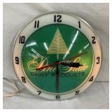 15" PINE STATE DOUBLE BUBBLE CLOCK