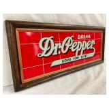 CLOSEUP FRAMED DR. PEPPER SIGN