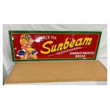 OLD STOCK SST EMB. SUNBEAM BREAD SIGN