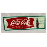 SST 1944 COKE FISHTAIL SIGN W/ BOTTLE