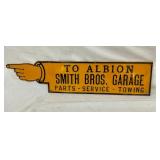 NOS SST EMB. SMITH BROS. GARAGE SIGN