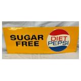 SST 1964 EMB. SUGAR FREE DIET PEPSI SIGN