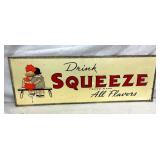 1947 SST SQUEEZE DRINK SIGN W/ KIDS