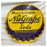 36" 1958 SST NUGRAPE SODA CAP SIGN