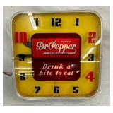 RARE 15 1/2" DR. PEPPER CLOCK