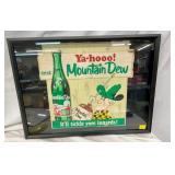 FRAMED EMB. LENAX MT. DEW SIGN