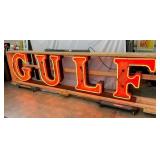 EARLY PORC. LETTER NEON SIGN