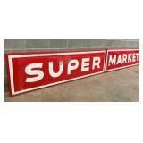 2PC. PORC. EMB. SUPER MARKET SIGN