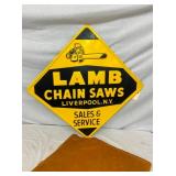SST EMB. LAMB CHAIN SAWS SIGN