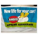OLD STOCK AMOCO WINDOW BANNER
