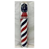 PORC. CONVEX BARBER POLE SIGN