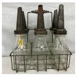 JAY B. RHODES OIL BOTTLES W/ CARRIER