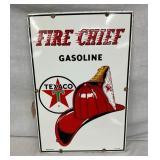 1962 PORC. TEXACO FIRE CHIEF PUMP PLATE