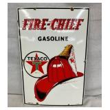 PORC. 1951 FIRE CHIEF TEXACO PUMP PLATE