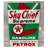 PORC. 1962 SKY CHIEF TEXACO PETROX PLATE