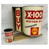 RARE SHELL X-100 STORE SPINNER DISPLAY