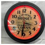 21IN. CITIZENS BUDGET NEON CLOCK 