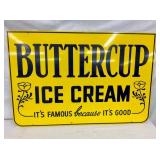 NOS DST BUTTERCUP ICE CREAM SIGN