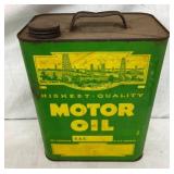 8QT MOTOR OIL CAN W/ FIELD GRAPHICS
