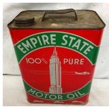 2QT EMPIRE STATE MOTOR OIL CAN