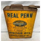 1Q. REAL PENN MOTOR OIL CAN W/POUR SPOUT
