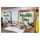 EXAMPLE OF THE SIZE OF THESE RARE MT. DEW SIGNS
