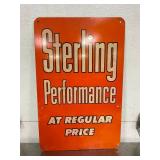 METAL STERLING PERFORMANCE SIGN 13X20