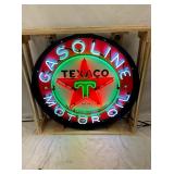35IN. TEXACO NEON CAN SIGN 