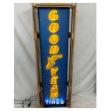 VERTICAL NEON GOODYEAR SIGN 