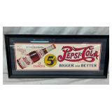 FRAMED PEPSI DOUBLE DOT ADV