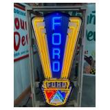 VERTICAL FORD 4 COLOR NEON SIGN
