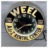 22" WEEL A-Z NEON CLOCK