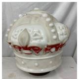EARLY ORIG. MILKGLASS CROWN GLOBE