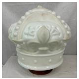 EARLY ORIG MILKGLASS CROWN GLOBE