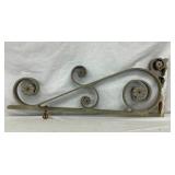 EARLY HEAVY ALUM. SIGN BRACKET