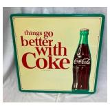 24" NOS COKE SIGN "THINGS GO BETTER"
