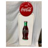 COKE PILASTER SIGN W/ BUTTON