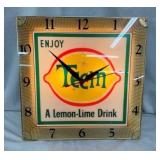 16" TEEM LEMON LIME CLOCK