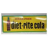 SST DIET RITE COLA SIGN W/ BOTTLE