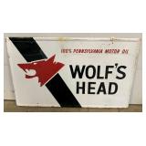 SST EMB. WOLFS HEAD SIGN 60X36