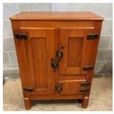 OAK 3 DOOR ICE BOX