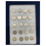 (20) 1951-63 SILVER FRANKLIN HALVES