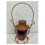 B&O RR LANTERN BLUE COBALT SHADE