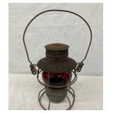 N&W RR LANTERN RED GLOBE