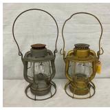 PAIR NY CENTRAL RR LANTERNS