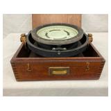 OAK CASE 7 1/2" ALUMINATED COMPASS
