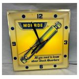 16X16 LIGHTD MONROE SHOCKS DEALER CLOCK