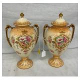 EARLY CROWN DEVON ENGLISH VASES