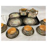 ORIENTAL JAPAN TEA POT, CUPS/SAUCERS